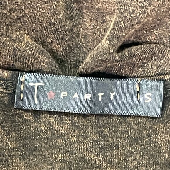 (NEW) T PARTY Fringe Rhinestone Sleeveless Tank Washed/Embellished, Brown - S - Picture 9 of 10